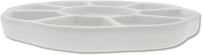 The Beadsmith Ceramic Mixing Palette, Sunflower Design Paint Holder, Arts & Crafts Accessories Organizer, 5.5" x 5.5" x .5", 9 Compartments (4 Palettes)
