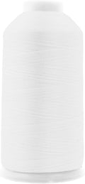 Mandala Crafts Size 346 210D T350 Bonded Nylon Thread - White 415 YDs Tex 350 Heavy Duty Sewing Threads for Leather, Jeans, Weaving, Outdoor Marine Upholstery