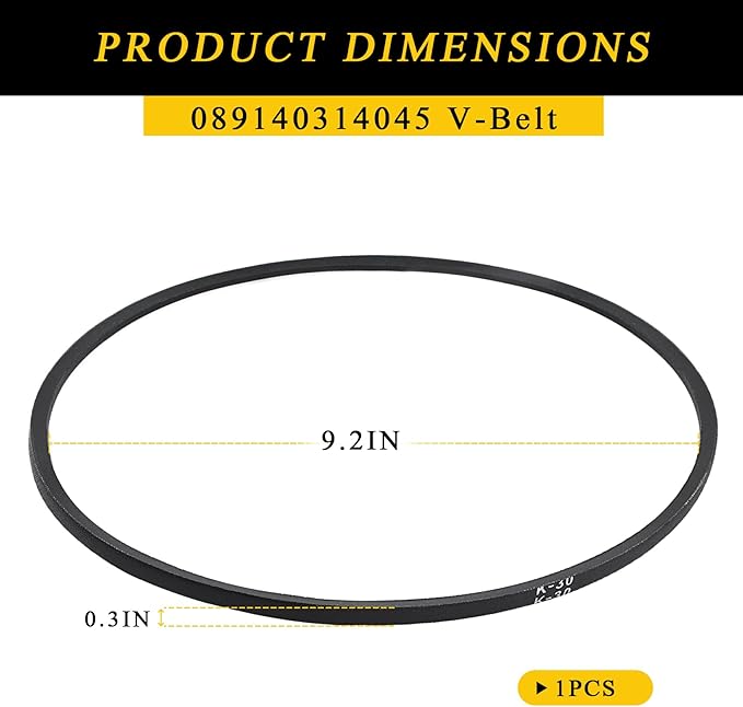 089140314045 Replacement Belt, V-Belt K30 Fits DP103L Ridgid, Replacement Belt Ryobi Tool Belt, 1 Pc