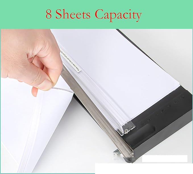 A4 Heavy Duty Paper Cutter, 15.6 in x 8.8 in 8 Sheets Capacity Paper Trimmer for Coupon, Label, Cardstock, and Scrapbooking Craft for Office and Home (Black)