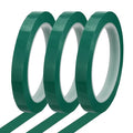 MECCANIXITY Whiteboard Tape 1/2" x 72 Yard Pinstripe Graphic Chart Line Grid Marking Tapes for Classroom Office Dry Erase Board Art, Green, Pack of 3
