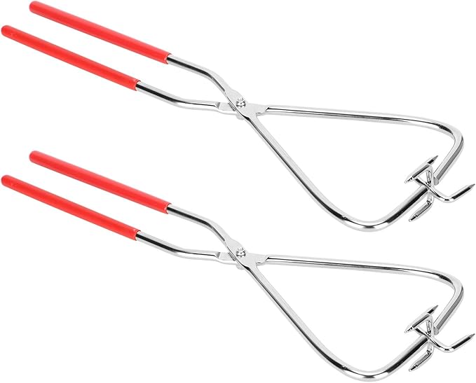 KooingTech 2pcs Dipping Tongs Glazing Tools, 12.8 * 4.1 Inch Stainless Steel Pottery Glazing Tools, Glazing Tongs for Pottery