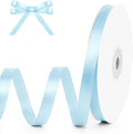 KMER LIFE 3/8" Wide x 50 Yards Baby Blue Polyester Satin Ribbon, Perfect for Wedding Decor, Crafts, Gift Wrapping & Other Projects