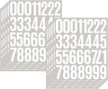10 Sheets Vinyl Mailbox Number Stickers - Self-Adhesive Address Labels for Cars, House Doors, Windows & Metal Mailboxes (White, 2 inch)