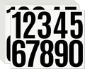 10 Sheets Vinyl Mailbox Number Stickers - Self-Adhesive Address Labels for Cars, House Doors, Windows & Metal Mailboxes (Black, 3 inch)