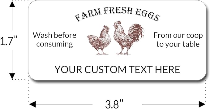 Made in USA-Custom Carton Stickers Labels for Egg, Personalized Egg Carton Sticker Label (egg carton label 2)