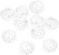 Pack of 100 Clear Buttons for Sewing 1/2" (13mm) 4 Hole Transparent Round Bulk Buttons 0.50 inch 20L Plastic Sewing Crafts Replacement Button for Dress Pants Shirt Skirt Blouse Decorative DIY Arts