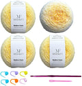 MSD&FT Ombre Yarn, 80% Acrylic 20% Nylon Blend, Pink Gradient, 4-Pack (Minion Yellow)