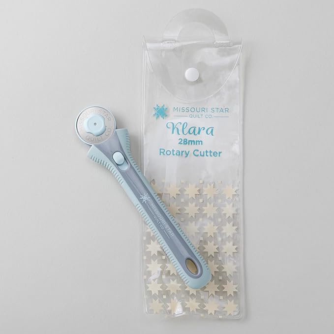 Missouri Start Rotary Cutter, 28mm Blade, Rolling Cutter Tool for Quilt Appliques and Cutting Fabrics, Essential Quilting and Sewing Supplies for DIY Craft Projects