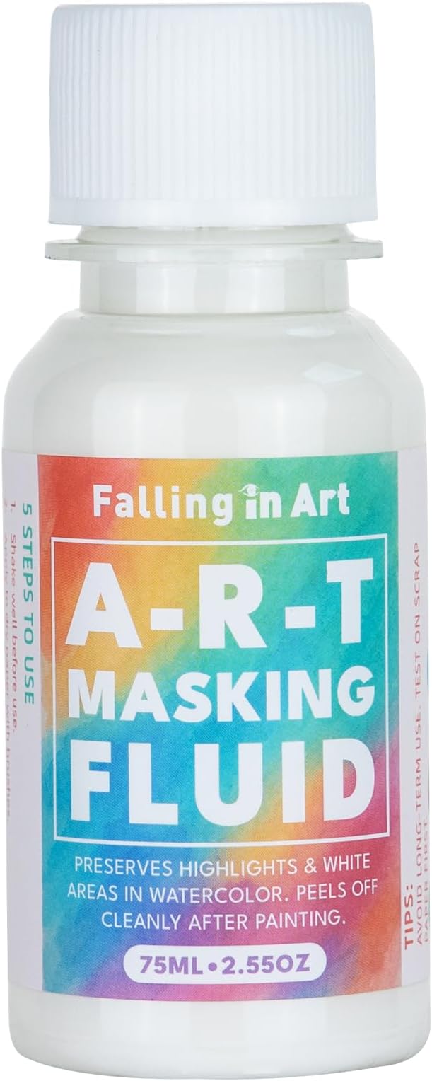 Falling in Art Watercolor Medium, Art Masking Fluid for Watercolor Painting and Art Projects 75ml