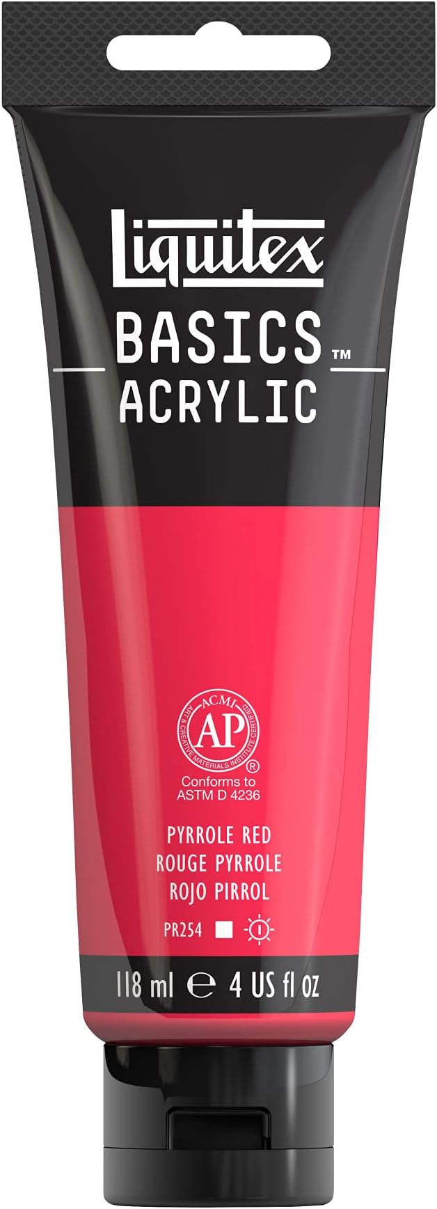 Liquitex BASICS Acrylic Paint, 118ml (4-oz) Tube, Pyrrole Red