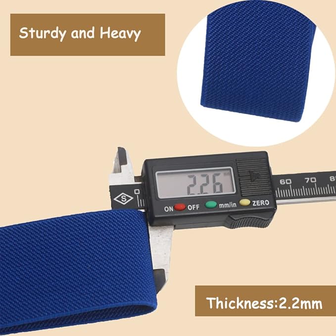 Royal Blue Knit Elastic Band For Sewing 1-1/2 inch 10 Yards -38mm Flat Heavy Stretchy Elastic Straps Elastic Band Spool for DIY Craft-Bedspread-Clothing-Pants Waistband-Wigs-Skirts- DIY Projects