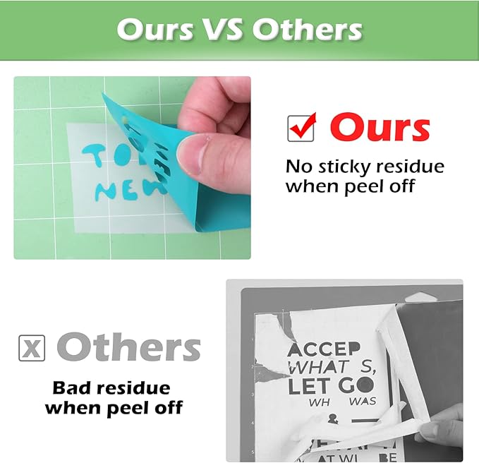 HTVRONT Standard Grip Cutting Mats- 2 Pack 12x12 Compatible with Cricut Maker 3/Maker 4/Maker/Explore 3/4/Air 2/One, Standard Adhesive Sticky Green Cutting Mat Replacement Accessories