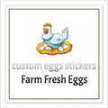 2,2.5,3,3.5,4inch Custom Carton Stickers Labels for Chicken, Personalized Chicken Egg Carton Packaging Sticker Label (Shape 14)