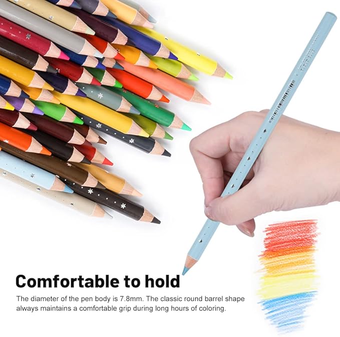 Arrtx 72 Colored Pencils for Adult Coloring Drawing Blending Shading Sketching Painting, Soft Core Coloring Pencils Art Craft Supplies, Premium Color Pencils Set for Artists Adults