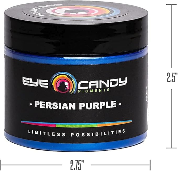 Eye Candy Pigments Premium Purple Mica Powder - Persian Purple (50gr) - for Epoxy, Resin, Soap, Paint, Woodworking, Acrylic Pouring, Bath Bombs, Fishing Lures - DIY Arts and Crafts Additive