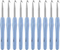 Vodiye 10PCS Crochet Hooks, Professional Extra Long 7.0mm, Ergonomic Handle, Colorful, Aluminum & Plastic Material, Perfect for Beginners & Experienced Crochet Hooks Lovers