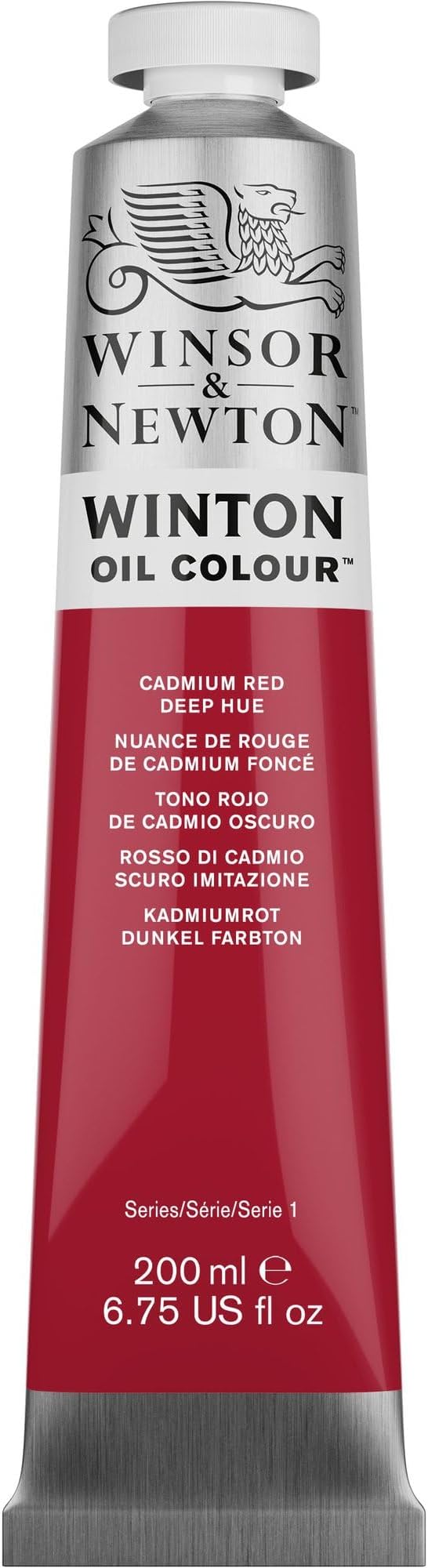 Winsor & Newton Winton Oil Color, 200ml (6.75-oz) Tube, Cadmium Red Deep Hue