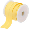 MECCANIXITY 1 Inch Single Fold Bias Tape Cotton Continuous Bulk Bias Tape for Sewing,Seaming Quilting Hemming Binding Crafts (Lemon Yellow 10 Yards)