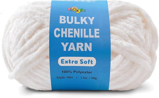 Soft Velvet Yarn Chenille Yarn for Crocheting and Knitting – Bulky (93 Yards/100g) - Polyester - Yarn for Blanket Amigurumi Weaving Crafts (Buttercream, 1 Pack)