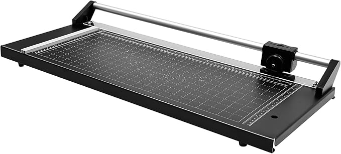 24Inch Rotary Paper Cutting Trimmer Rotary Cutting Table Manual Precision Paper Trimmer for Cutting Photo Paper Office Paper PVC Paper Jam