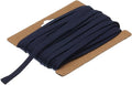 MECCANIXITY 1/4 Inch Double Fold Bias Tape Cotton Continuous Bulk Bias Tape for Sewing,Seaming Quilting Hemming Binding Crafts (Navy Blue 12 Yards)