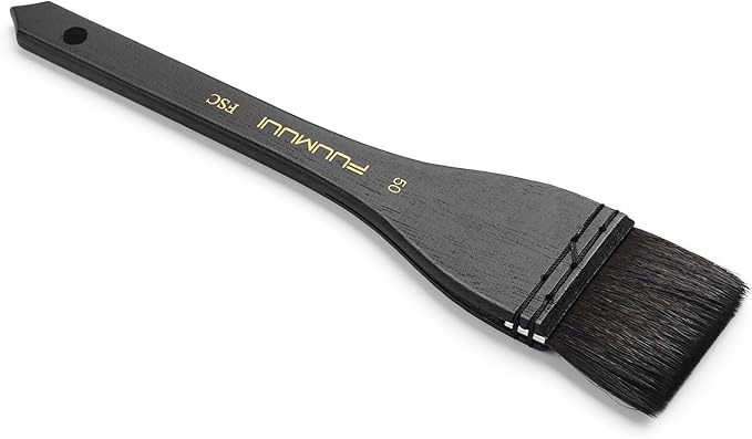 Flat Watercolor Brushes, Fuumuui 50mm Professional Squirrel Hair Flat Hake Brushes, Artists Scale Large Paint Brush with Long Handle for Watercolor and Acrylic Paints