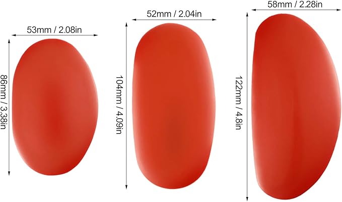 WILLBOND 6 Pieces Red Pottery Clay Ribs Set Soft Rubber Pottery Rib Sculpt Tools Ceramic Shaping Tool for Smooth Finishing and Removing Finger Marks, 3 Different Sizes