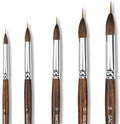Watercolor Brushes Set - 5Pcs Extended Needle Point Artist Paint Brushes Professional Liner Brush - Synthetic Sable Hair Thin Paint Brushes for Watercolor Acrylic & Gouache