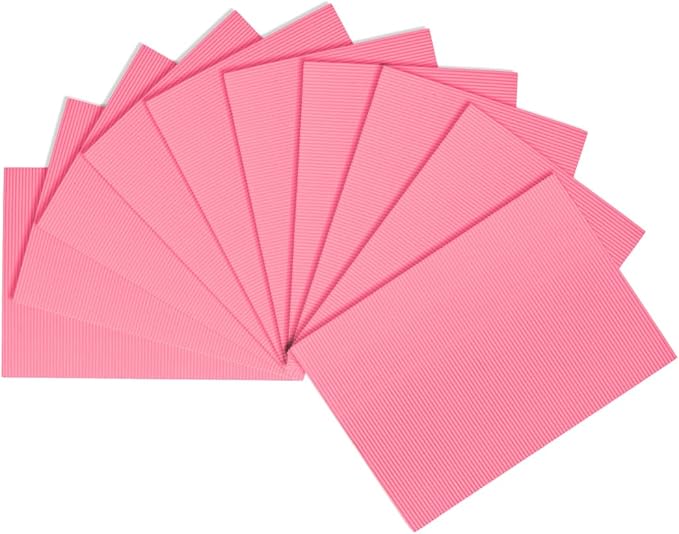 uxcell 10pcs Corrugated Cardboard Paper Sheets,Pink,7.87-inch x 11.81-inch,for Craft and DIY Projects