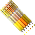 6 Pcs Acrylic Gel Pens 0.7mm Quick Dry Colorful Fine Point Smooth Writing Ballpoint, Office for Adult Coloring, Art Supplier, Drawing, Journaling, Note Taking, Warm Yellow Set