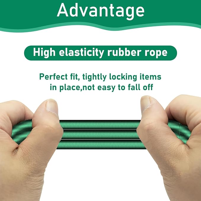 6 Pcs Large Rubber Bands for Trash Cans, Cord Lock Adjustable Garbage Can Bands Fits 40-96 Gallon Trash Cans, Multifunction Bungee Cords for Kitchen Home Office School Garbage