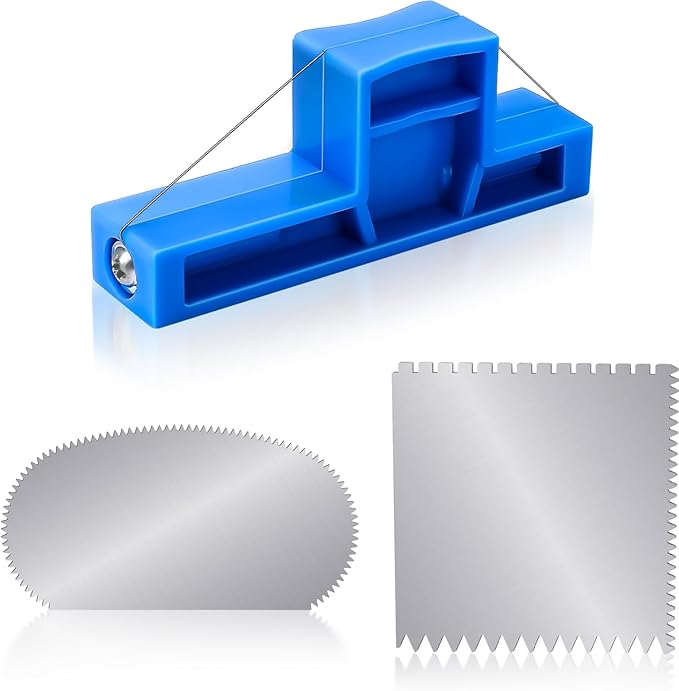 3Pcs Angle Cutting Clay Tool Steel Wire Bevel Cutter Small Pottery Angle Cutter Plastic Pottery Trimming Tools Blue Plastic Ceramic Wire Cutters for Pottery, Ceramics, and Sculpting, 2.7 x 1.1 inches