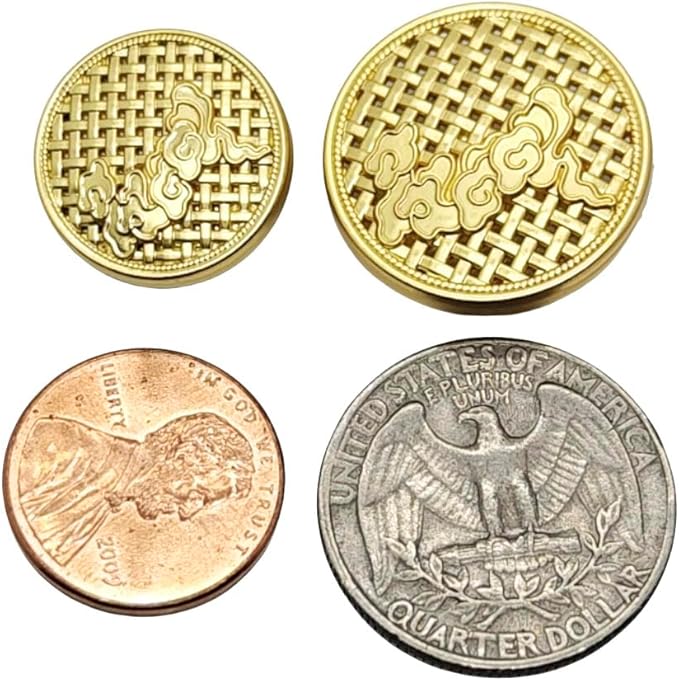 14 Pieces Gold Metal Blazer Button Set 18mm 23mm for Blazers, Suits, Sport Coats, Sewing, Uniform, Jackets (MBM42)