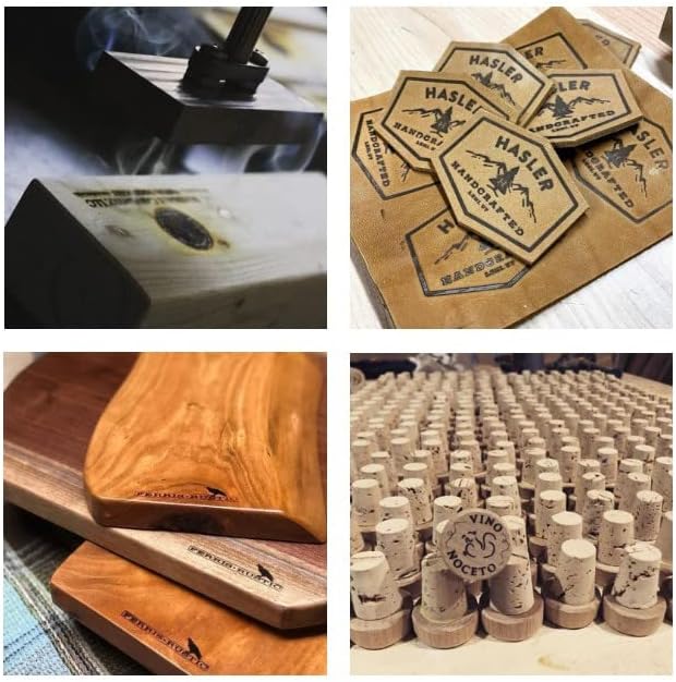 Electric Custom Wood Branding Iron,Personalized Leather Stamp for Party Wedding Bread Making Wood (2"x2" Electric Branding Iron Kit)