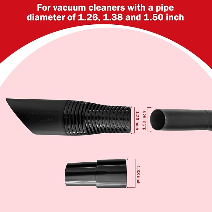 PRO 2.0 Combo Pet Hair Removal Tool for Car Detailing | Universal Vacuum Attachment for Dog & Cat Hair | Fits 1-1/4" & 1-3/8" Hoses | Replaceable Soft Rubber Head | Washable & Reusable