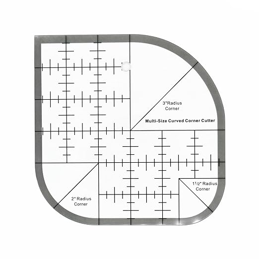 Curved Corner Cutter Ruler, Quilting Sewing Ruler, Sewing Patchwork Template for DIY, Multifunctional Tool