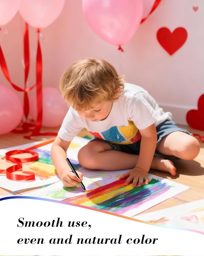 Valentines Day Gifts for Kids Classroom School, 12 Rainbow Colored Pencils School Art Supplies, Fun Drawing Pencils Stuff for Teen Girls Boys Valentine Gifts Birthday Gift Party Favors