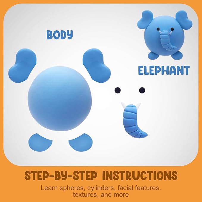 Air Dry Clay Kit for Kids - 12 Boxes DIY Modeling Clay Set with Sculpting Tools & Tutorials, Super Light & Non-Toxic, Creative Art Crafts for Boys Girls Ages 5+ (Pet Paradise)