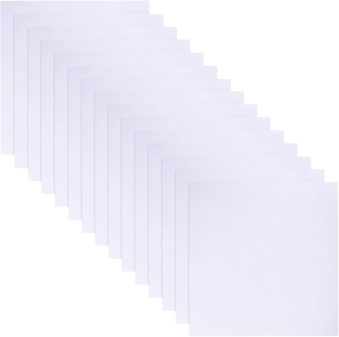 Breling 20 Pcs 10 x 10 Inch Cotton Fabric Bundle Squares Precut Fabric Squares for Sewing Making Quilts for Craft Lovers (One Size,White)