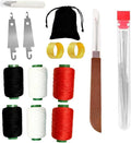 37PCS Sewing Kit, Big Eye Stainless Steel Sewing Needles Set for Hand Sewing, Needle Threader & Seam Ripper Included and Scissors, Beginner Sewing Tool Kit for DIY Craft & Repair