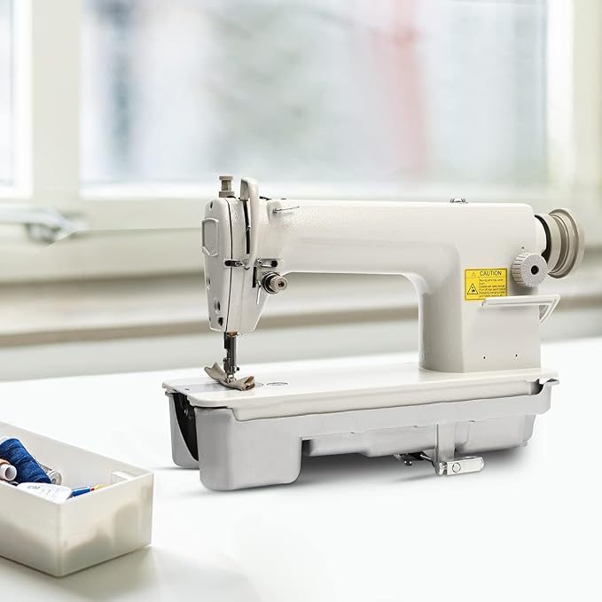 Electric Industrial Sewing Machine 8700H, Adjustable Stitch Length Dial Heavy-Duty Sewing Machine, Automatic Oil Return Pump, Straight Stitch Sewing Equipment, for Garment, Home, Studio