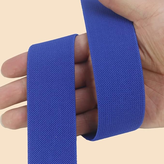 Royal Blue Knit Elastic Band For Sewing 1-1/2 inch 10 Yards -38mm Flat Heavy Stretchy Elastic Straps Elastic Band Spool for DIY Craft-Bedspread-Clothing-Pants Waistband-Wigs-Skirts- DIY Projects