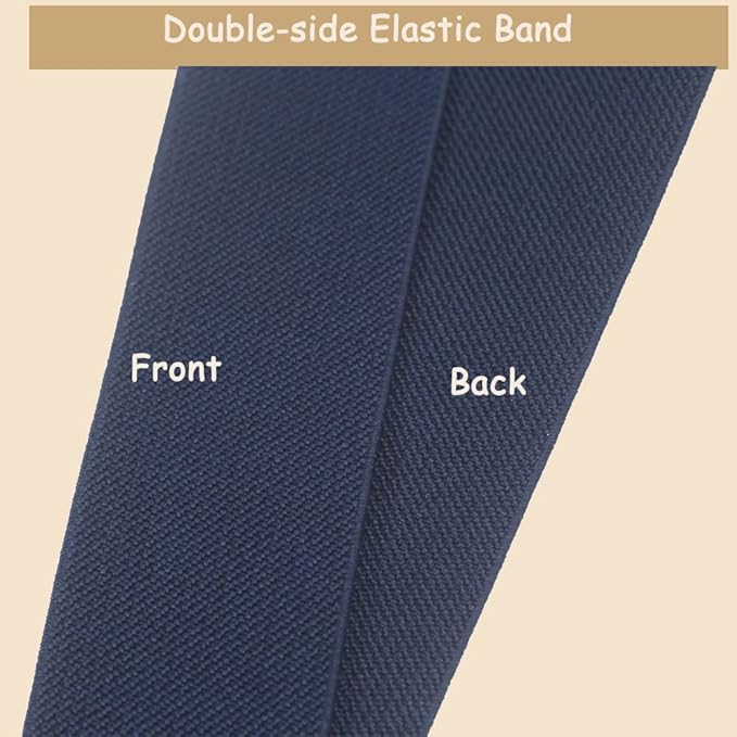 Navy Blue Wide Elastic Band for Sewing 1.5 inch 10 Yards Double-side Twill Woven Elasitc Stretch Straps Heavy Knit Elastic Waistband for Pants Wigs DIY Crafts & Projects