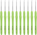 Vodiye 10pcs Crochet Hooks, Professional Extra Long 2mm, Ergonomic Handle, Crochet Needle for Beginners & Experienced Lovers