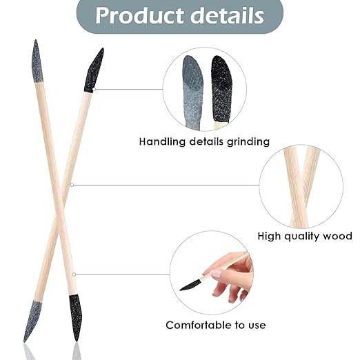 Sanding Sticks 30 Pcs, Double-Ended Sanding Tools for Wood & Plastic Models, 120/280 Grit, 5.4 x 0.2 Inch - Fine Detailing in Tight Spaces with Matchstick Design