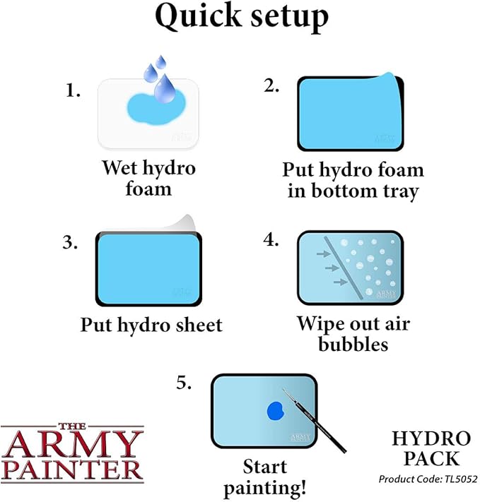 The Army Painter, Wet Palette Hydro Pack Refills, 50 Palette Sheets and 2 Sponges, Hydro Foam & Hydro Sheets, for Tabletop Wargaming Miniature Modeling