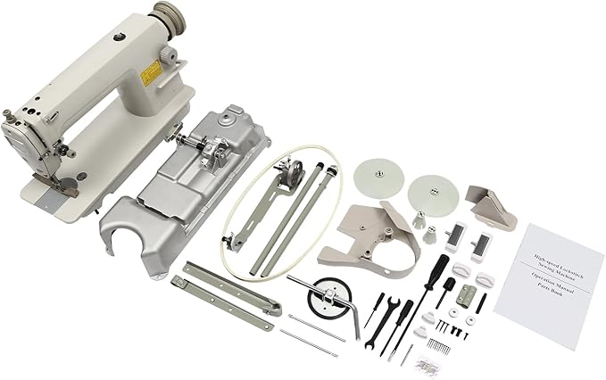 3000 Stitches/Minute Industrial Leather Sewing Machine, 8700 Head Straight Line Heavy Duty Auto Sewing Machine Thick Material Lockstitch Auto Leather Sewings Tool For Sewing Clothing Fabrics Jeans