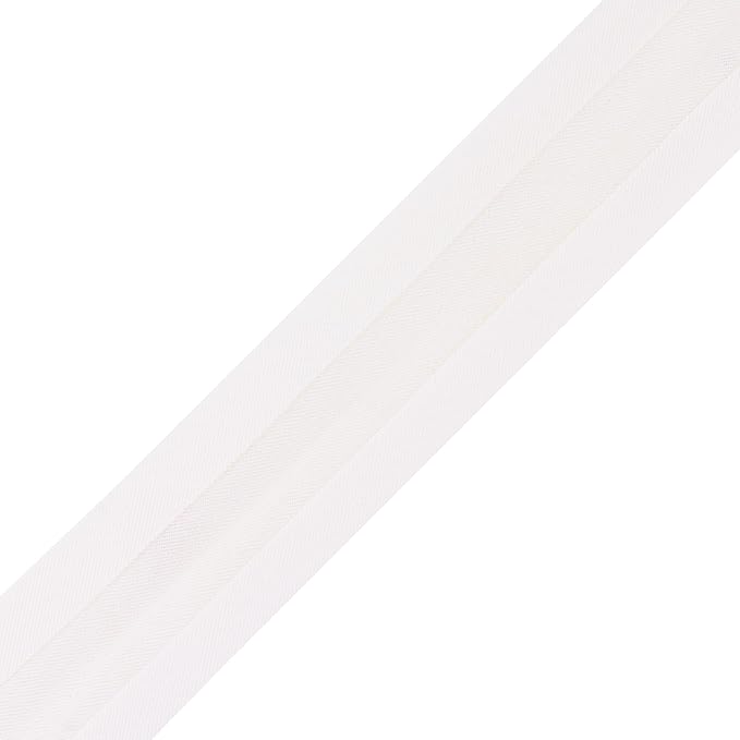 Mandala Crafts 55 Yards 1/2 Inch Ivory Double Fold Bias Tape for Sewing - Bias Binding Tape for Quilting Binding, Hemming, Seam, and Fabric Piping