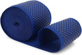 Mandala Crafts 3 Inch Elastic Silicone Gripper Tape for Clothing - 5 Yds Dotted Non Slip Elastic Band for Sewing - Navy Blue Silicone Flat Fabric Stretchy Ribbon Straps